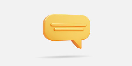 3D Realistic gold chat icon design or online message vector illustrationのイラスト素材
