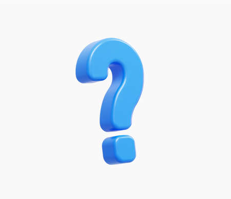 3d Realistic yellow question mark vector Illustrationのイラスト素材