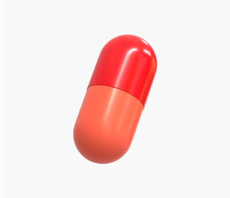 3D realistic medicinal capsule vector illustrationのイラスト素材