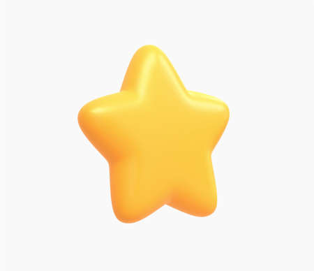 3D Realistic golden star vector illustration.のイラスト素材