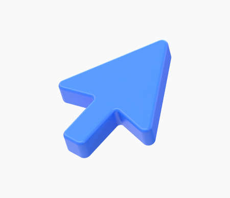 3d Realistic Mouse cursor vector illustrationのイラスト素材