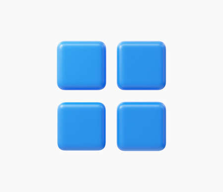 3d Realistic square app buttons game pop-up, icon, window and elements vector illustrationのイラスト素材
