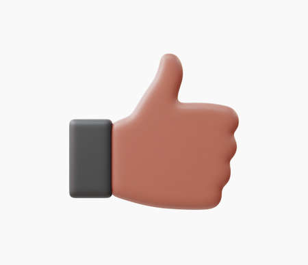 3d Realistic Thumbs Up Hand vector illustration.のイラスト素材