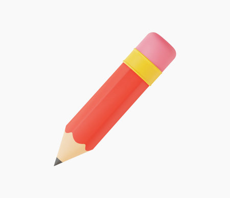 3d Realistic Pencil Icon vector illustration.のイラスト素材