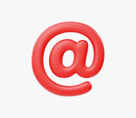 3d Realistic At Sign Icon vector illustration.のイラスト素材