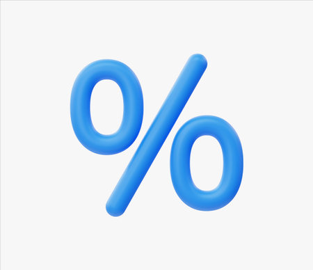 3d Realistic Percentage symbol vector illustration.のイラスト素材