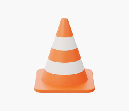 3d Realistic Traffic cone vector illustration.のイラスト素材