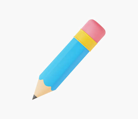 3d Realistic Pencil Icon vector illustration.のイラスト素材