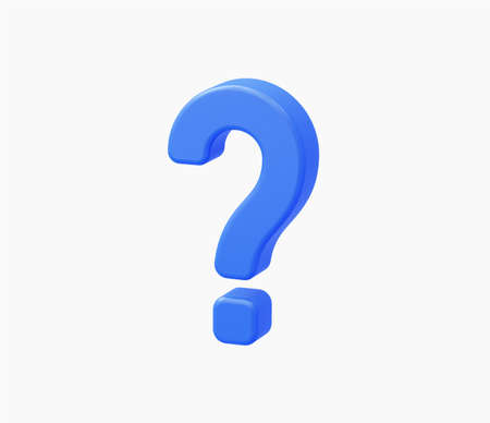 3d Realistic question mark vector Illustrationのイラスト素材