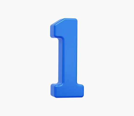 3d Realistic Number One Icon vector illustration.のイラスト素材