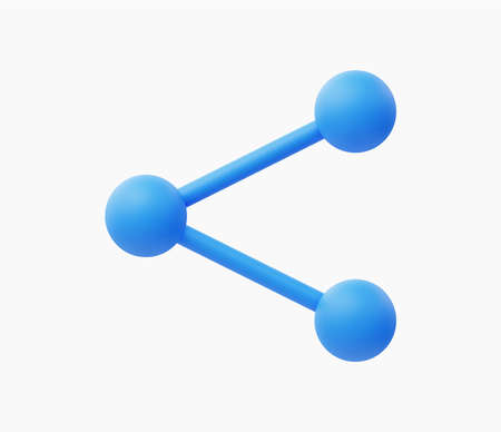 3D Realistic Share icon vector illustrationのイラスト素材