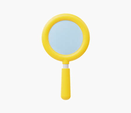 3d realistic magnifying glass vector illustration.のイラスト素材