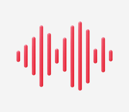 3d Realistic Sound wave equalizer icon vector illustration.のイラスト素材