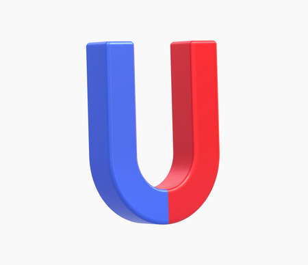 3d Realistic Magnet vector illustrationのイラスト素材