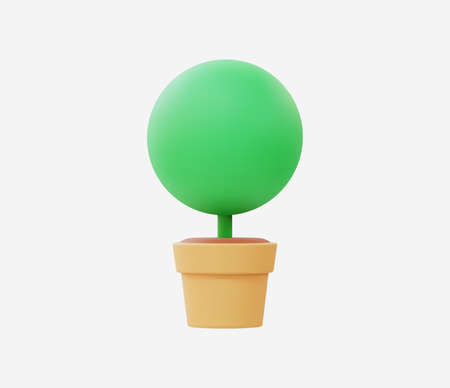 3d Realistic Houseplant vector Illustrationのイラスト素材
