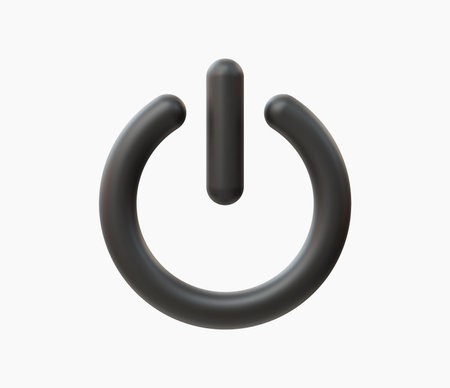 3d Realistic Power On green button vector illustrationのイラスト素材