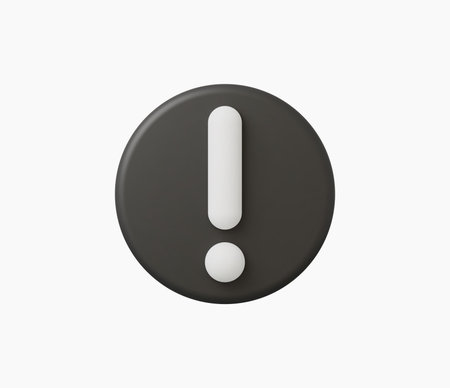 3d Realistic Exclamation mark vector illustrationのイラスト素材