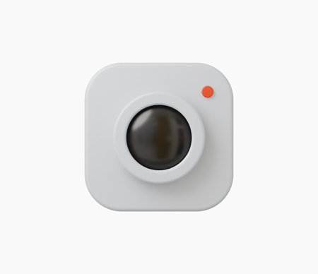 3d Realistic Camera icon vector illustrationのイラスト素材