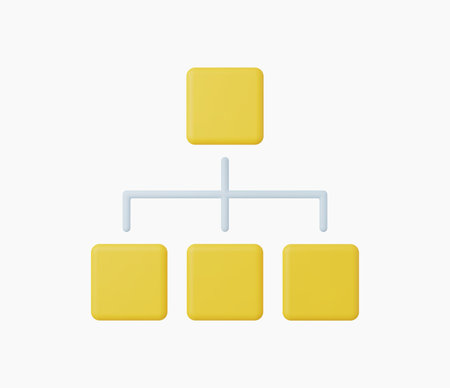 3d Realistic Flowchart vector illustration.のイラスト素材