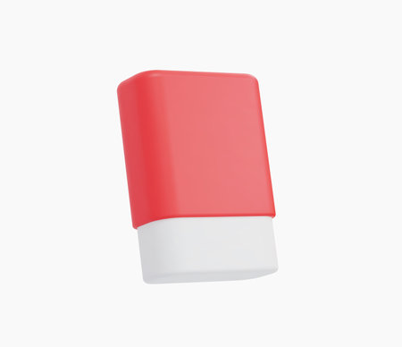 3d Realistic Eraser Icon vector illustrationのイラスト素材