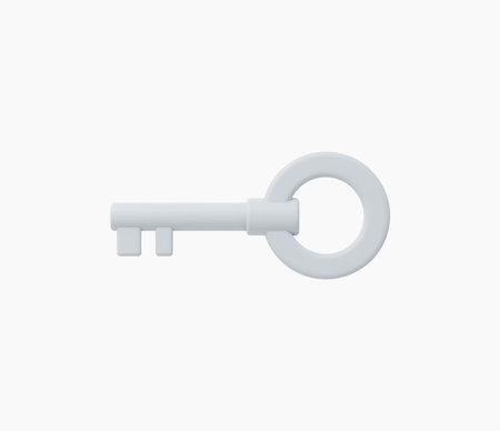 3d Realistic Key icon vector illustration.のイラスト素材