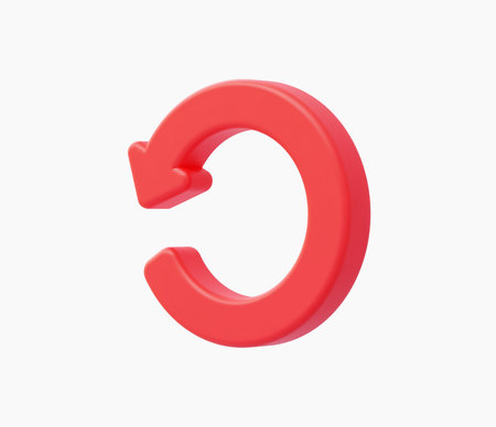 3d Realistic Refresh or Reload symbol vector illustration
