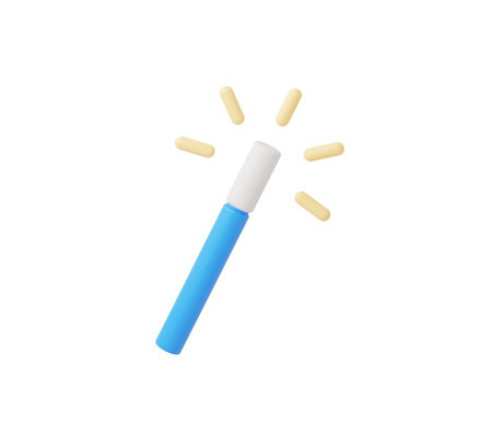 3d Realistic Magic wand vector Illustrationのイラスト素材