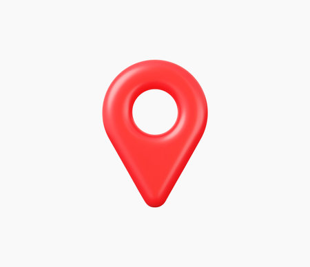 3d Realistic Location map pin GPS pointer markers vector illustrationのイラスト素材