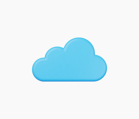 3d Realistic Cloud icon vector illustrationのイラスト素材