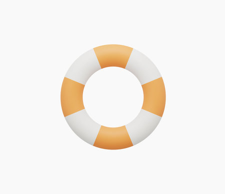 3d Realistic Lifebuoy Swim ring vector Illustrationのイラスト素材