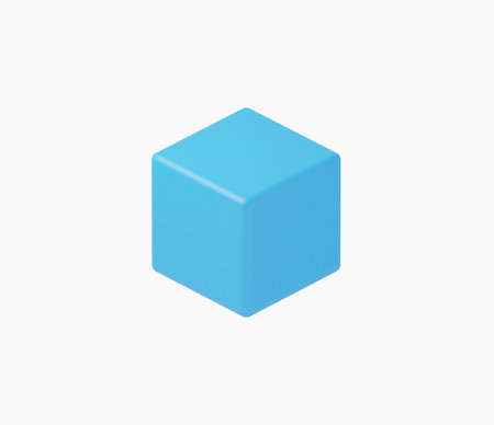 3d Realistic Cube icon vector illustrationのイラスト素材
