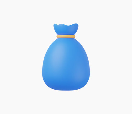 3d Realistic Money bag icon vector illustrationのイラスト素材