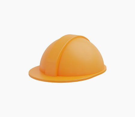 3d Realistic Construction helmet vector illustration.のイラスト素材