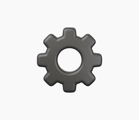 3d Realistic Gear icon vector illustrationのイラスト素材