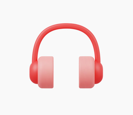 3d Realistic Headphone Icon vector Illustrationのイラスト素材