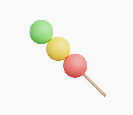 3d Realistic Dango Icon vector illustrationsのイラスト素材