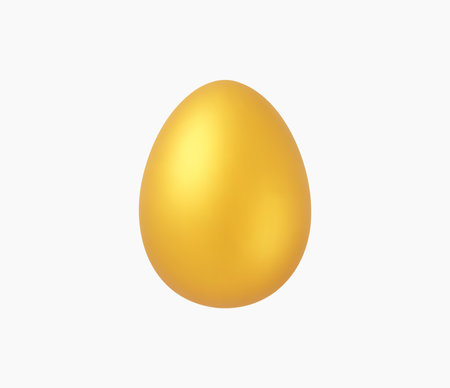 3d Realistic Golden Egg Vector illustrationのイラスト素材