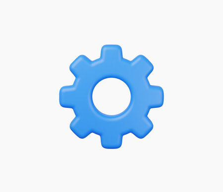 3d Realistic Gear icon vector illustrationのイラスト素材