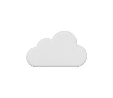 3d Realistic Cloud icon vector illustrationのイラスト素材