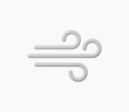 3d Realistic Wind icon vector Illustrationのイラスト素材