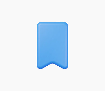 3d Realistic Bookmark Icon vector illustrationsのイラスト素材