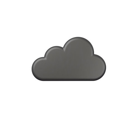 3d Realistic Cloud icon vector illustrationのイラスト素材