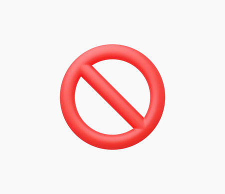 3d Realistic Red prohibited sign vector illustration.のイラスト素材