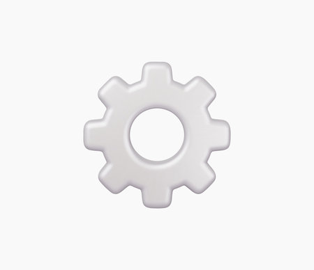 3d Realistic Gear icon vector illustrationのイラスト素材