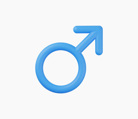 3d Realistic Male symbols vector illustration.のイラスト素材
