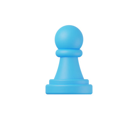3d Realistic Chess or Strategy icon vector illustrationのイラスト素材