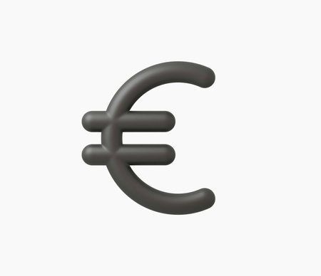 3d Realistic Euro Money Icon vector illustrationのイラスト素材