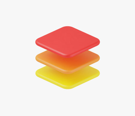 3d Realistic Layers icon vector illustration.のイラスト素材