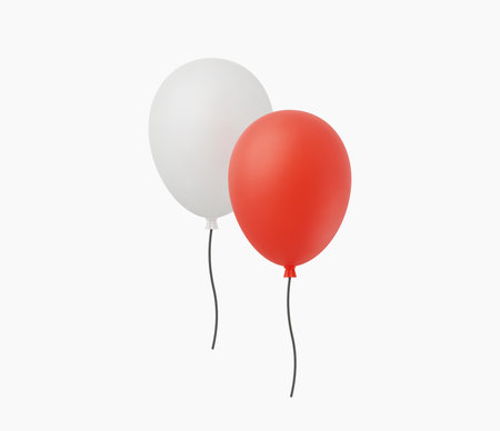 3d Realistic Balloon vector Illustrationのイラスト素材