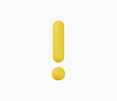 3d Realistic Exclamation mark vector illustrationのイラスト素材